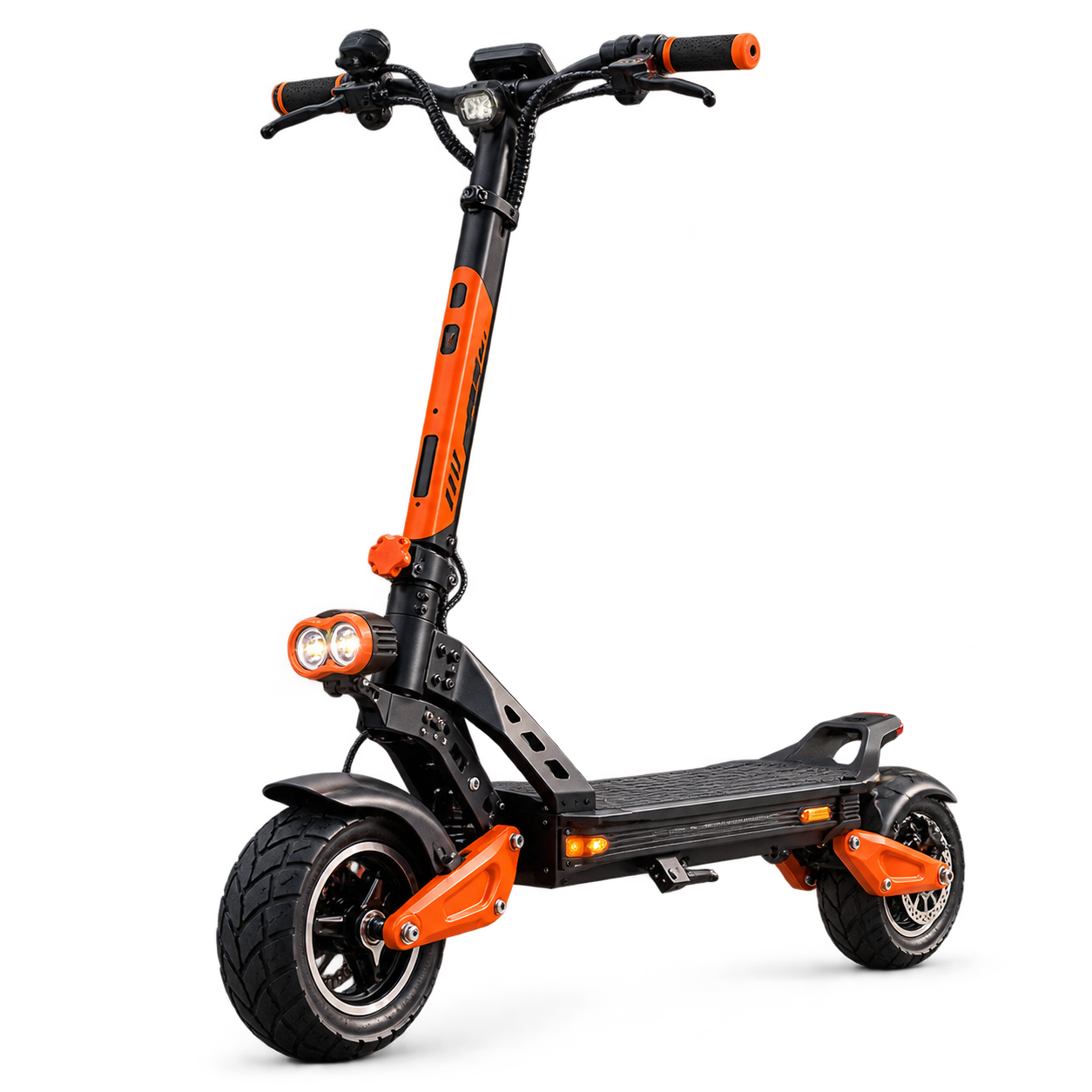 Patinete elétrico Ecoviva SE-90 preto e laranja