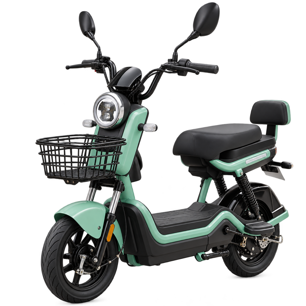Ecoviva JE-7 verde com cesta dianteira